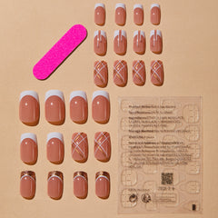 24 Pcs Press on Nails XA-35-32